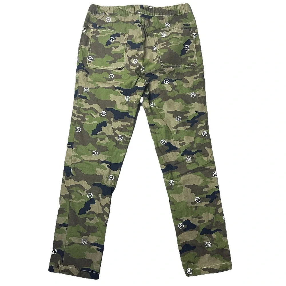 PacSun Men's Carpenter Camo Pants Peace Sign Embroidery Y2K Streetwear Skater‎ S